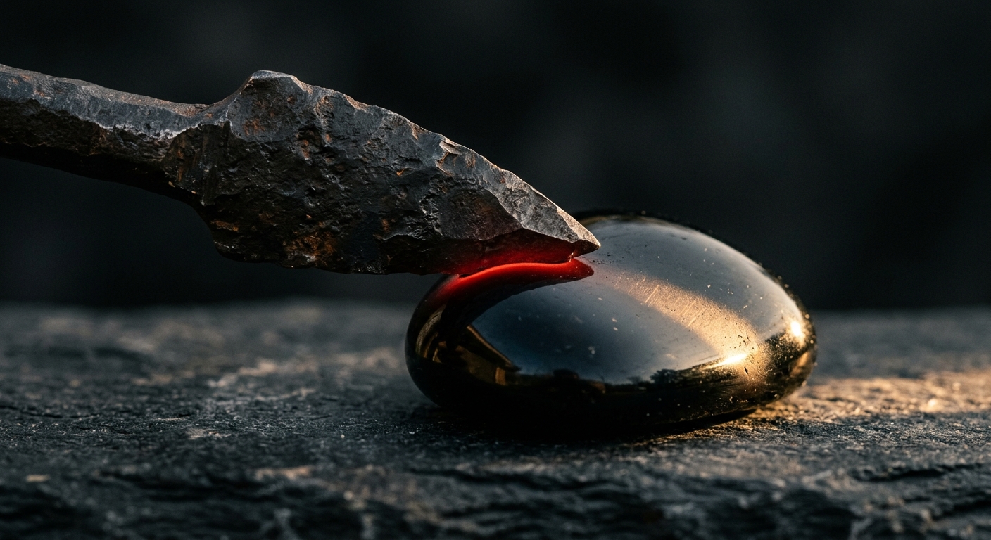 Aries Mars arrowhead meets Scorpio Pluto obsidian — Fire and Water sign tension